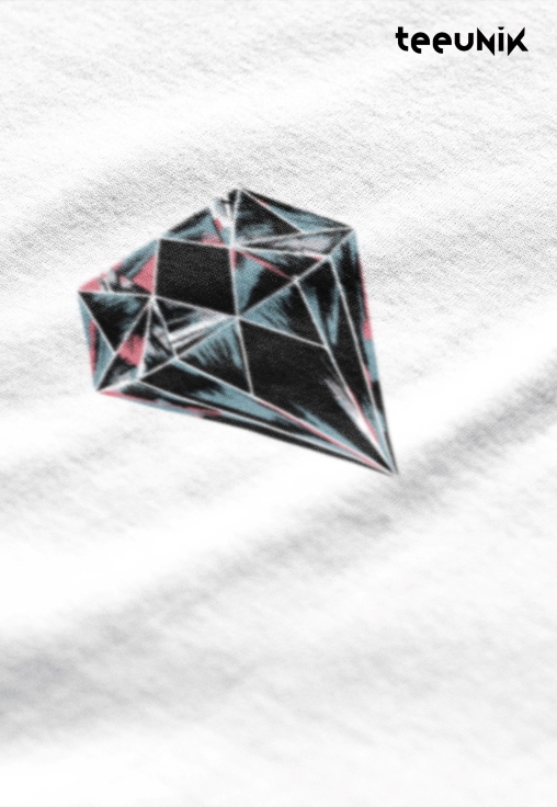 Minimal Diamond Mens White T-Shirt