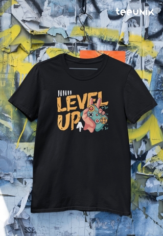 Level Up Gamer Black T-Shirt