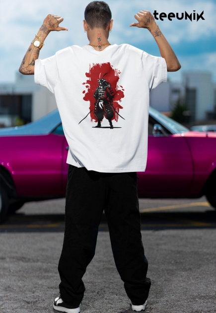Samurai Bleed Oversized White T-Shirt