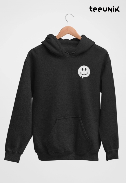 3D Puff Print Black Hoodiea